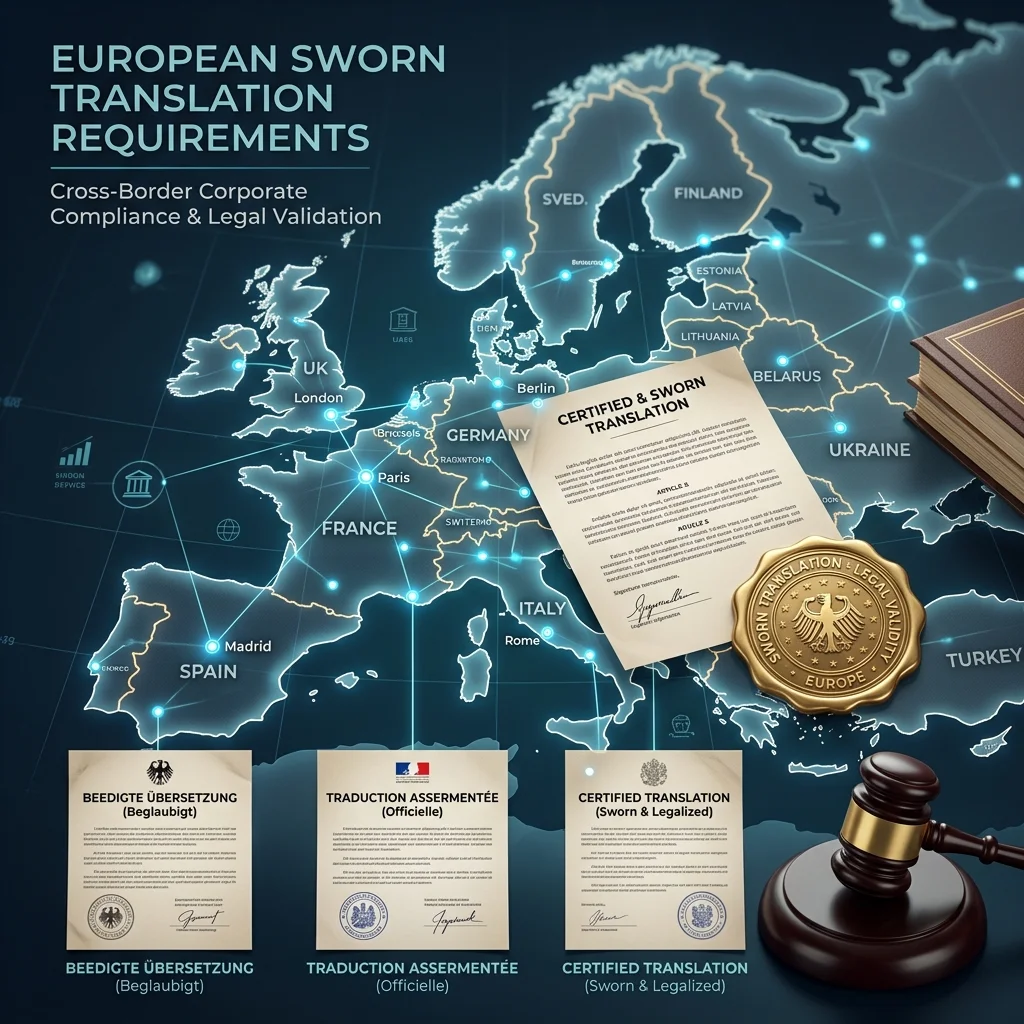 Sworn translation requirements: country-by-country guide for Europe